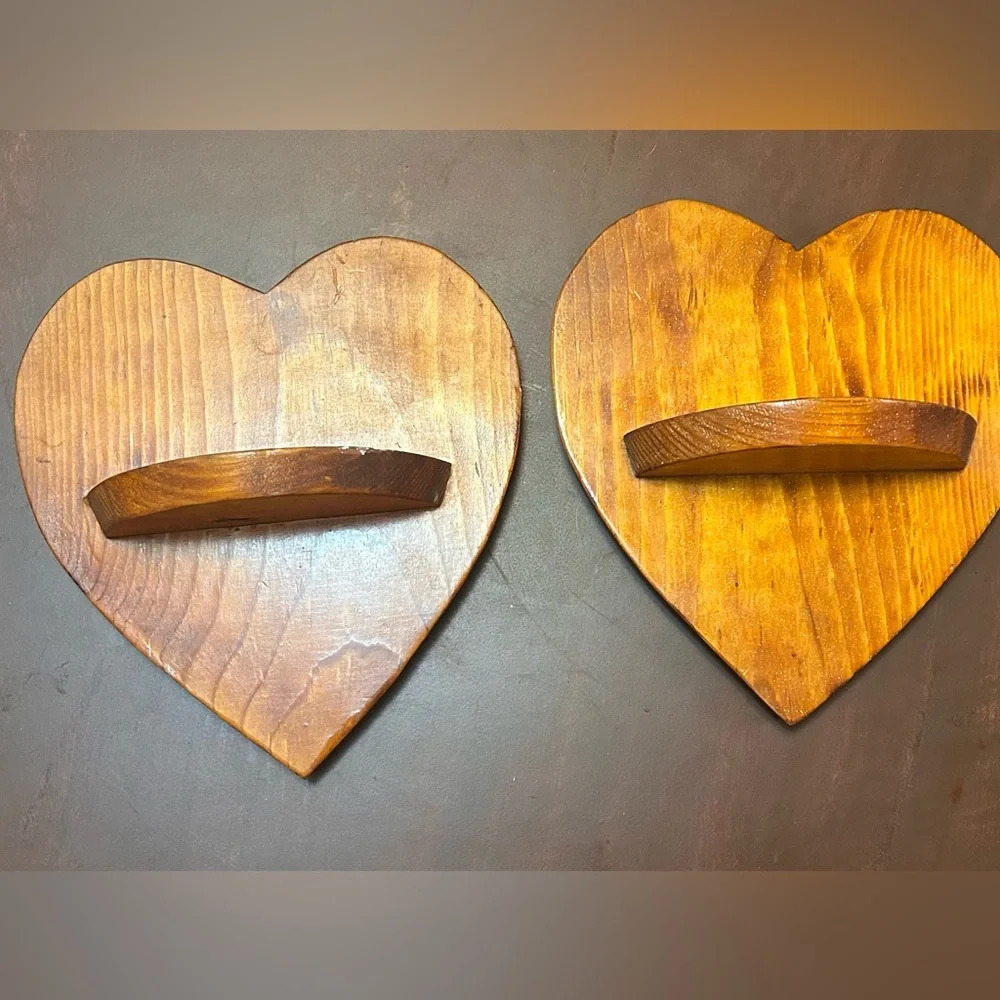 Heart-Shaped Wooden Wall Shelves